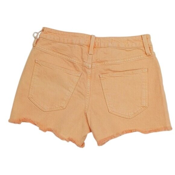 Universal Thread Denim Shorts Womens Orange Vintage Midi Cut Off Stretch - Picture 5 of 10